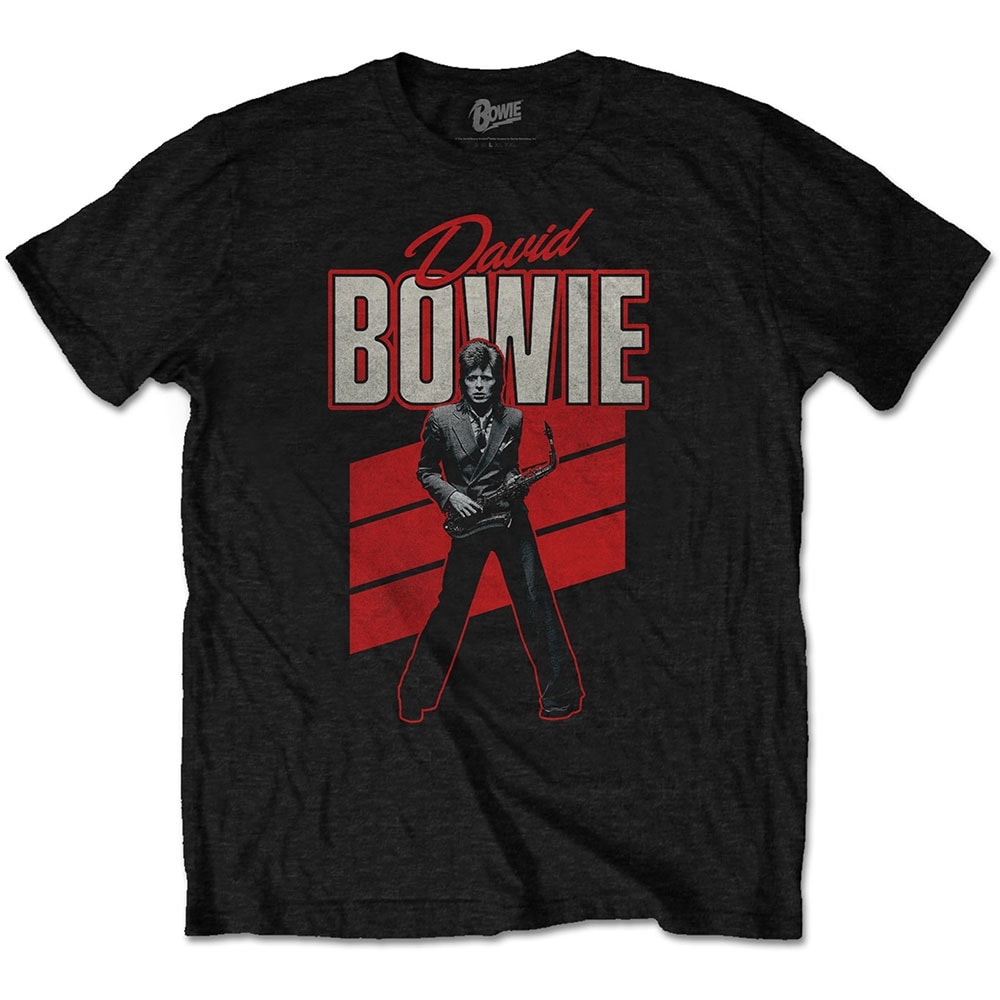 David Bowie Unisex T-Shirt: Red Sax (Medium)