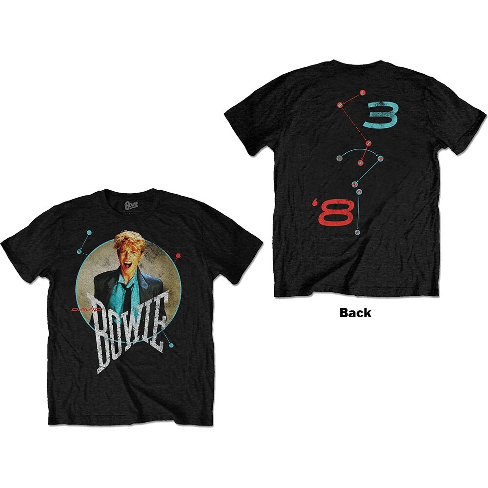 David Bowie Unisex T-Shirt: Circle Scream (Back Print) (XX-Large)
