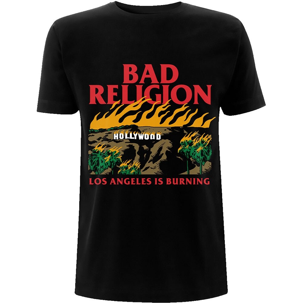 Bad Religion Unisex T-Shirt: Burning Black (Medium)