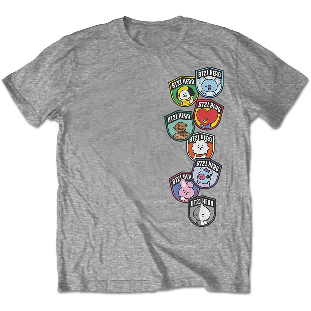 BT21 Unisex T-Shirt: Badges (Medium)