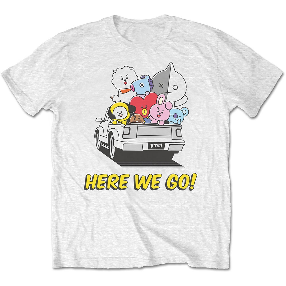 BT21 Unisex T-Shirt: Here We Go (Medium)