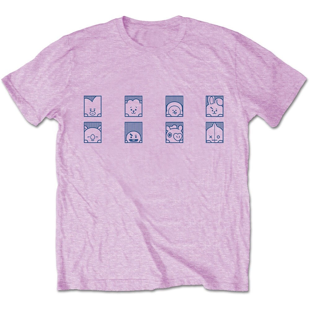 BT21 Unisex T-Shirt: Group Squares (Small)
