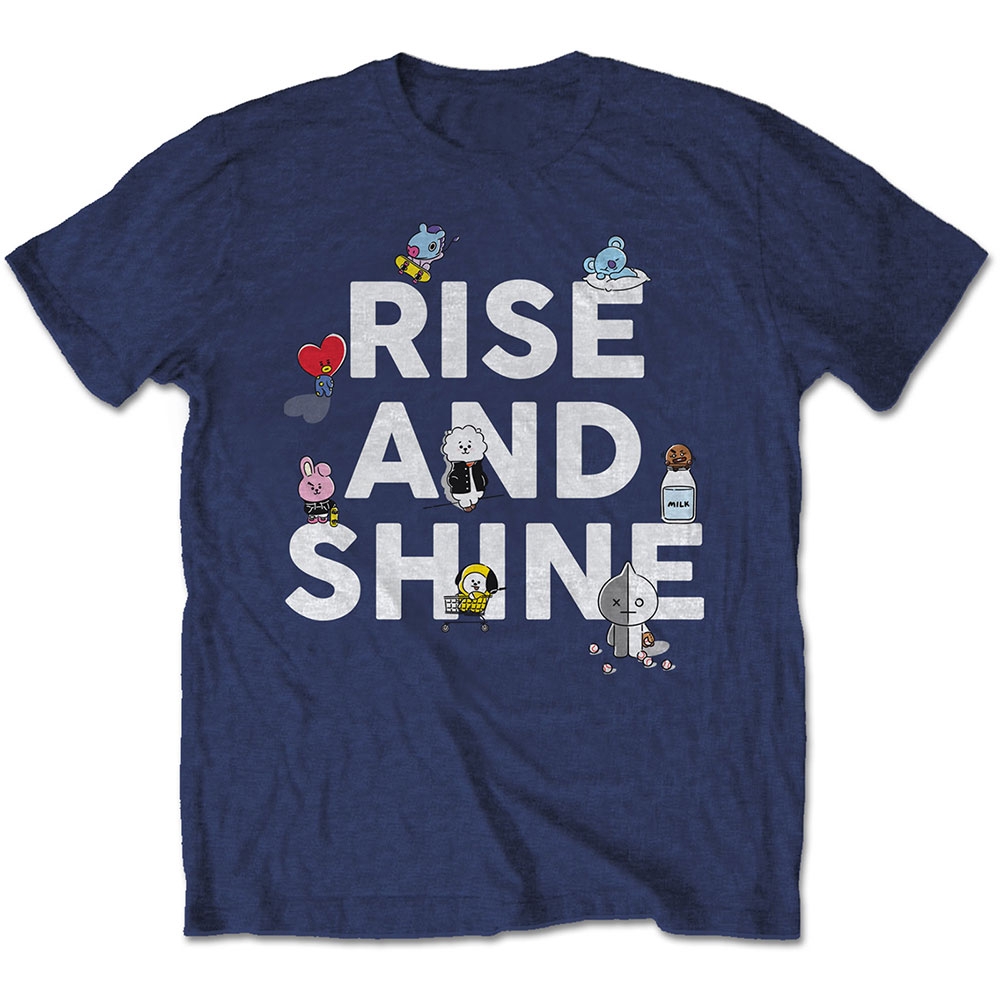 BT21 Unisex T-Shirt: Rise And Shine (Large)