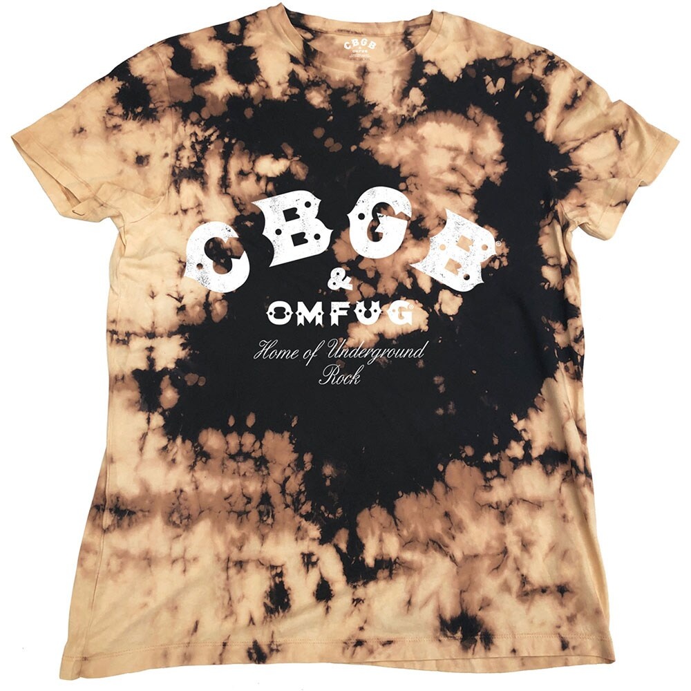 CBGB Unisex T-Shirt: Classic Logo (Dip-Dye) (Small)