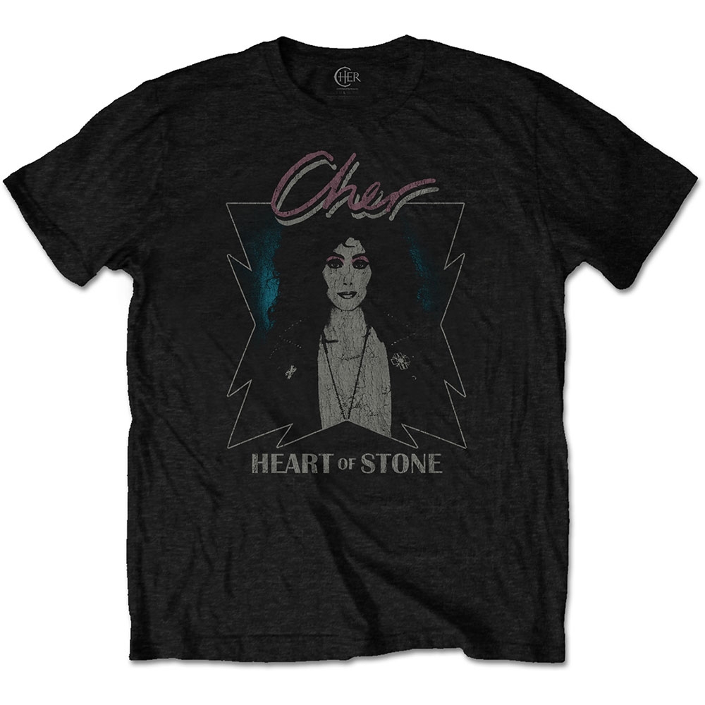 Cher Unisex T-Shirt: Heart of Stone (X-Large)