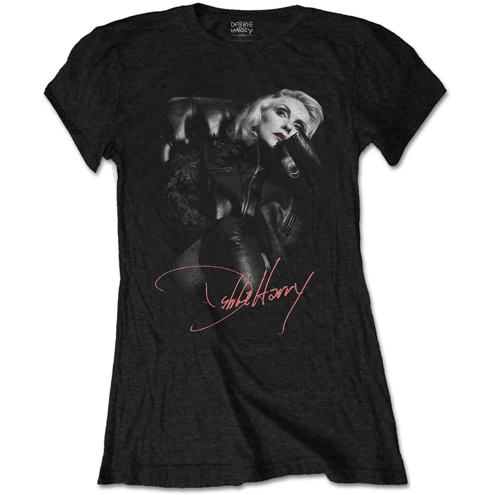 Debbie Harry Ladies T-Shirt: Leather Girl (Medium)