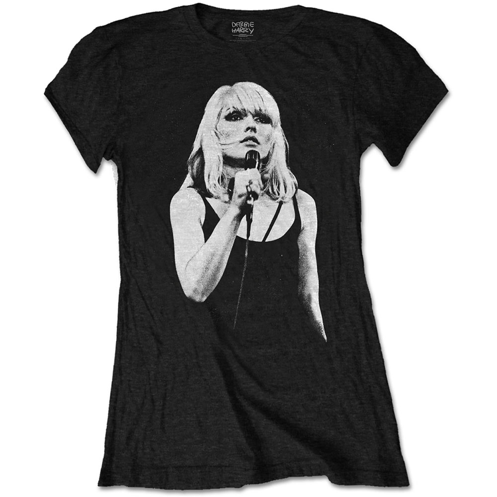 Debbie Harry Ladies T-Shirt: Open Mic. (X-Large)