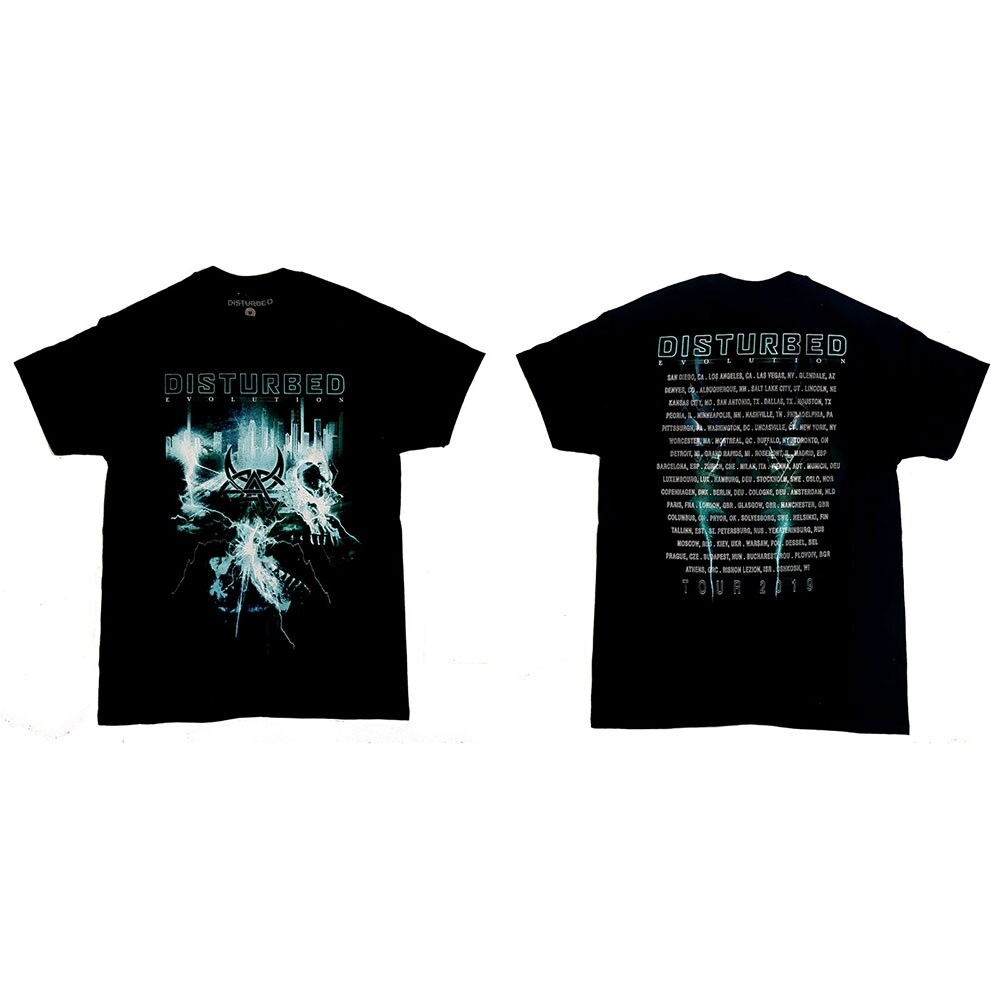 Disturbed Unisex T-Shirt: Apocalypse Date back (Back Print/Ex. Tour) (Small)