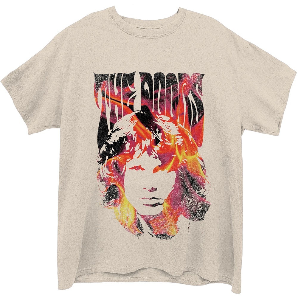 The Doors Unisex T-Shirt: Jim Face Fire (X-Large)