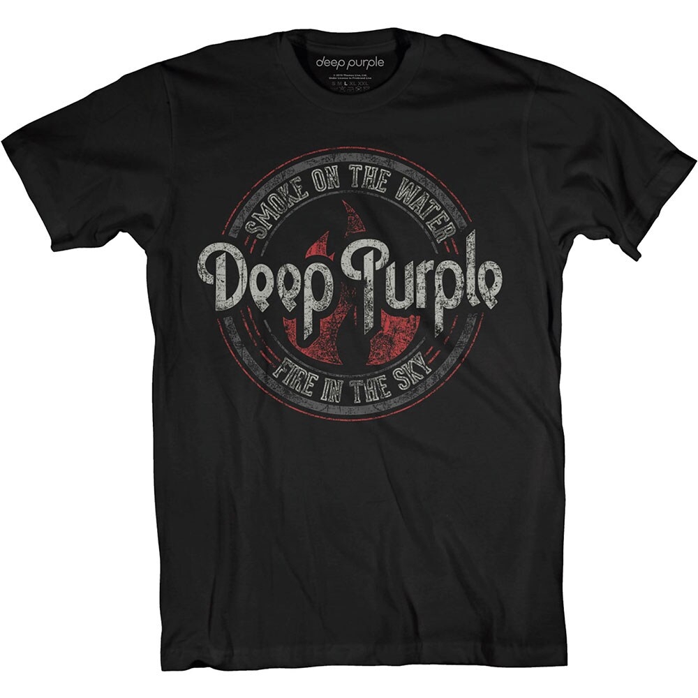 Deep Purple Unisex T-Shirt: Smoke Circle (Small)