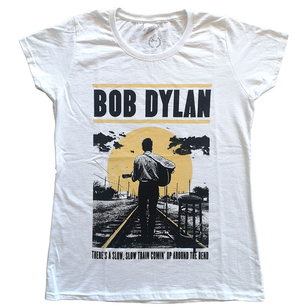 Bob Dylan Ladies T-Shirt: Slow Train (X-Small)