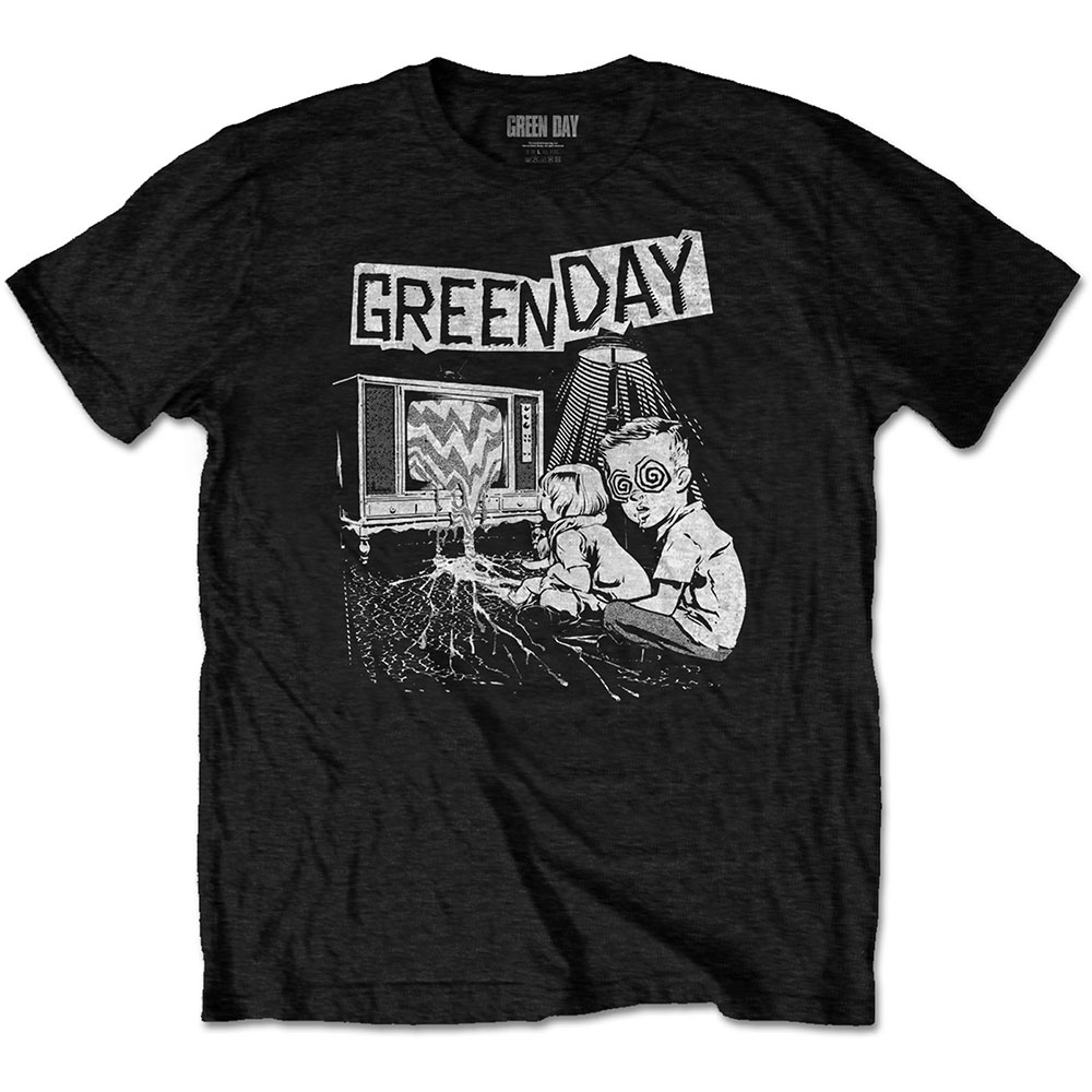 Green Day Unisex T-Shirt: TV Wasteland (Small)