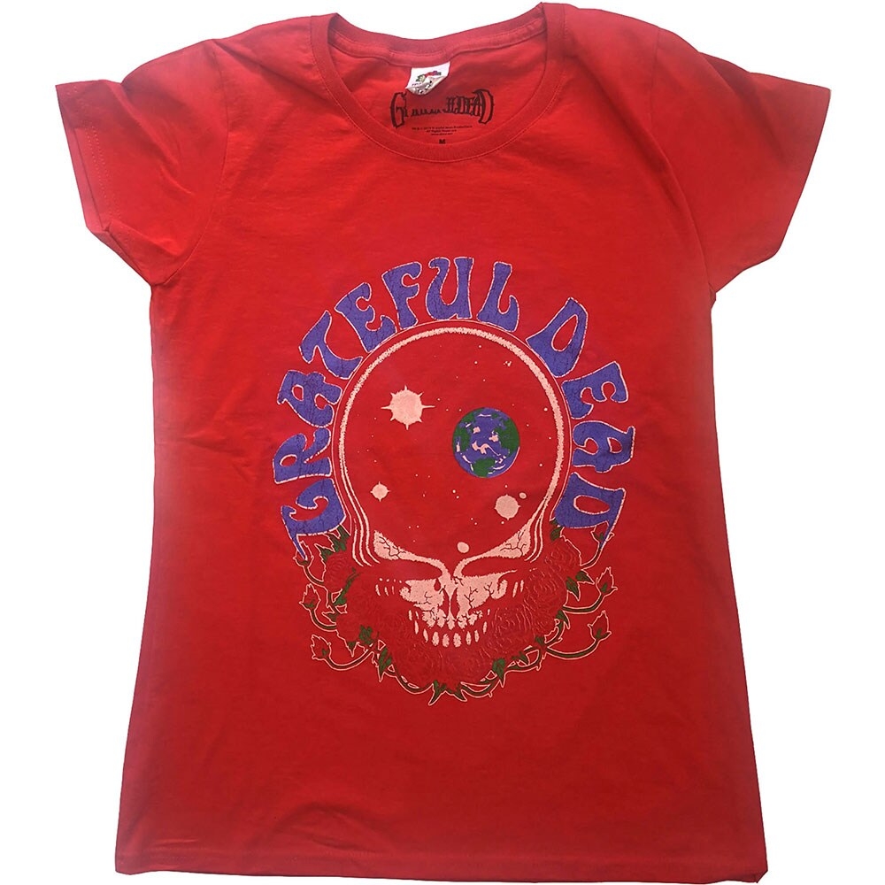 Grateful Dead Ladies T-Shirt: Space Your Face & Logo (X-Large)