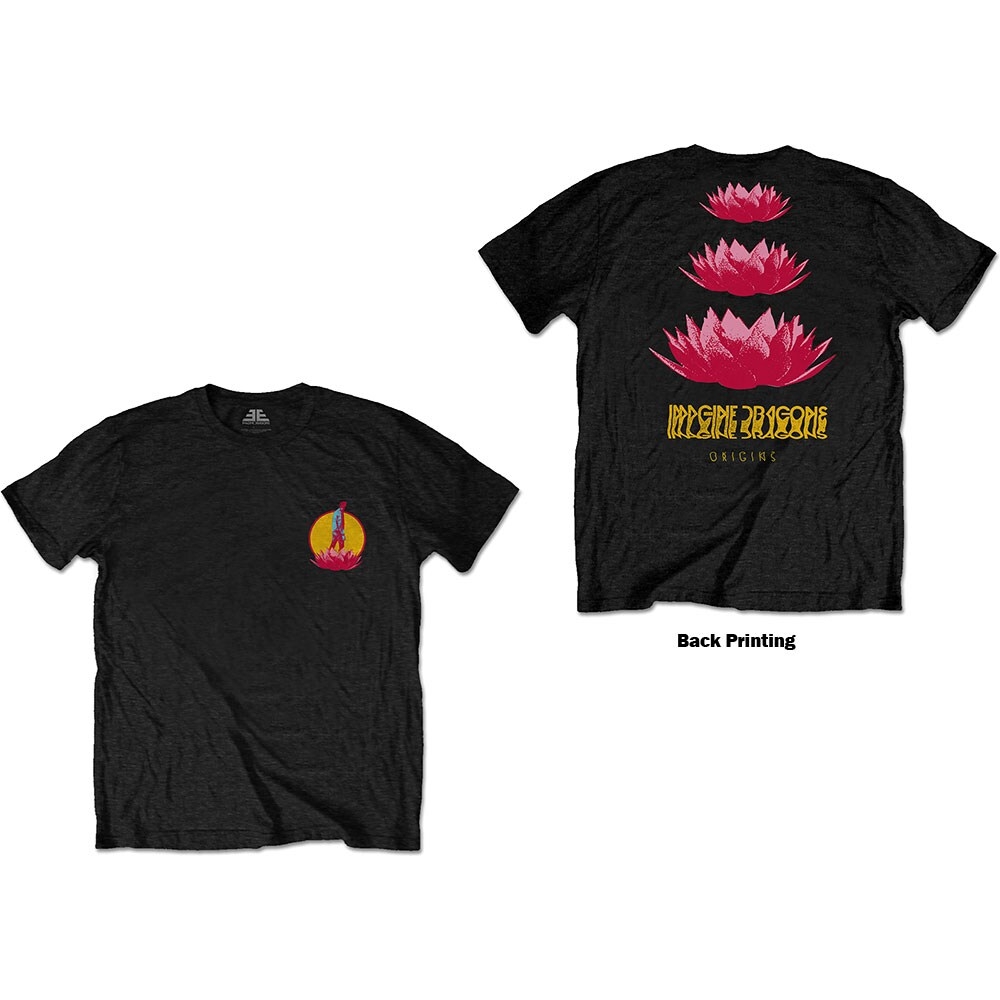Imagine Dragons Unisex T-Shirt: Triangle Logo (Back Print) (Small)
