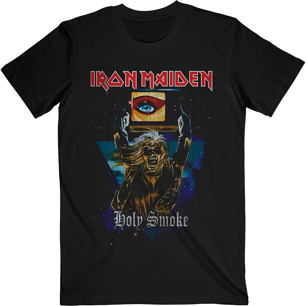 Iron Maiden Unisex T-Shirt: Holy Smoke Space Triangle (X-Large)