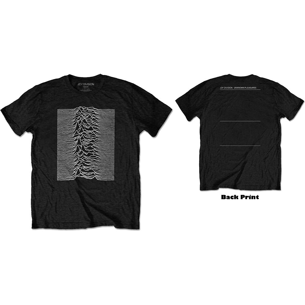 Joy Division Unisex T-Shirt: Unknown Pleasures (Back Print) (Small)