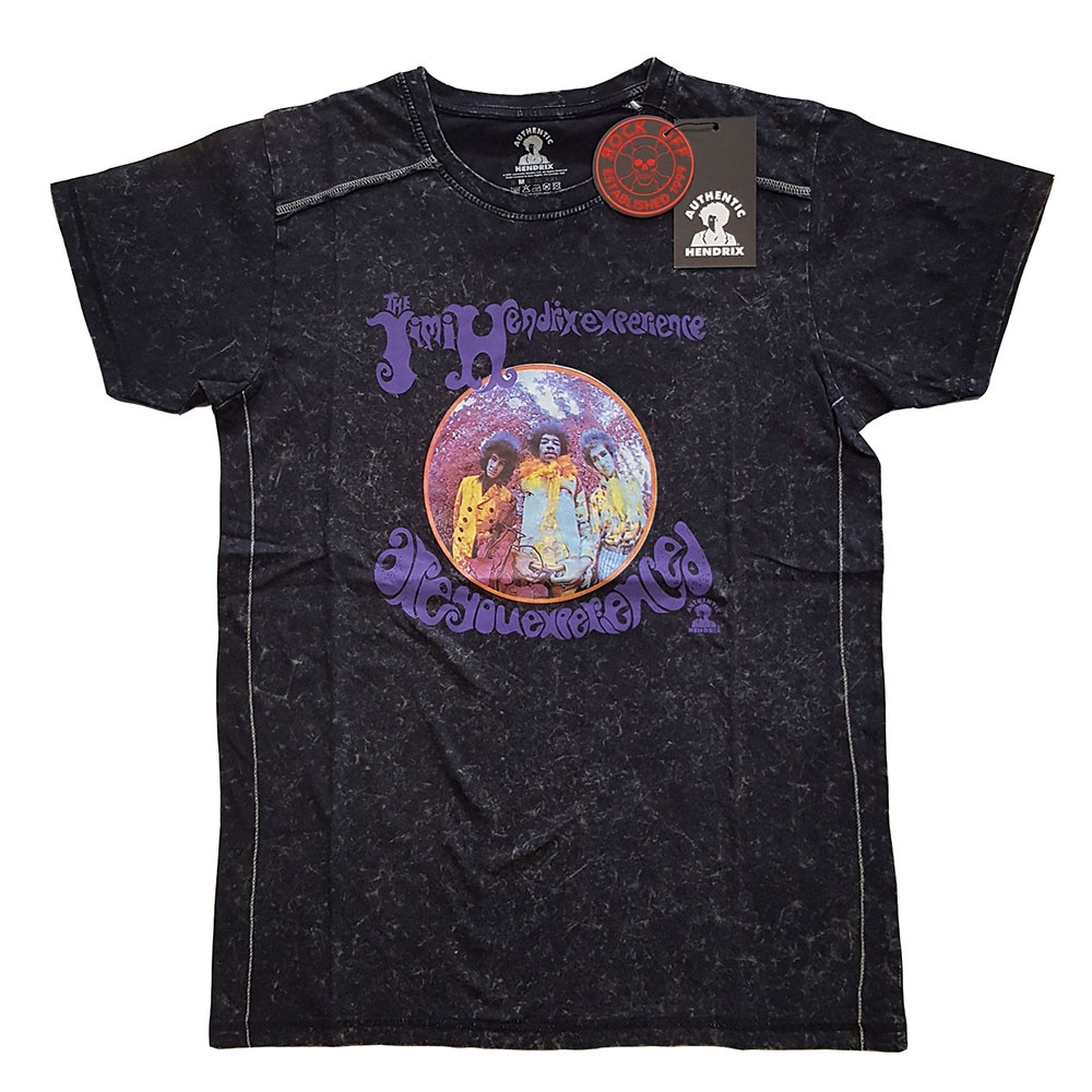 Jimi Hendrix Unisex Snow Wash T-Shirt: Experienced (Medium)