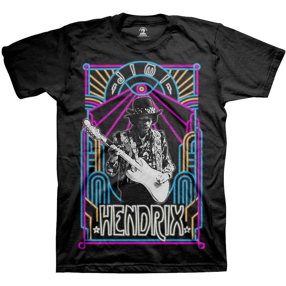 Jimi Hendrix Unisex T-Shirt: Electric Ladyland Neon (Medium)