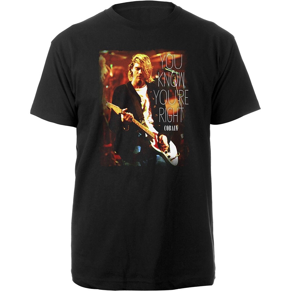 Kurt Cobain Unisex T-Shirt: You Know You're Right (Medium)