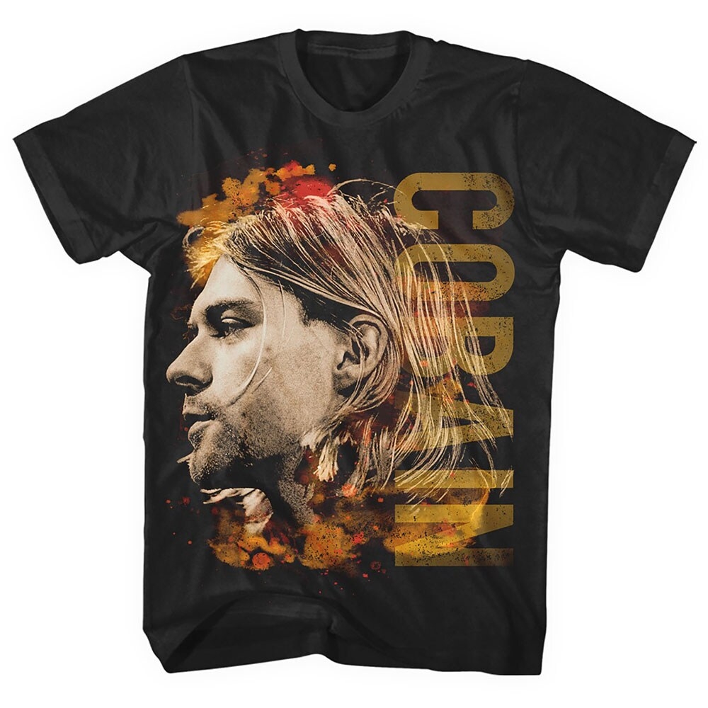 Kurt Cobain Unisex T-Shirt: Coloured Side View (Small)