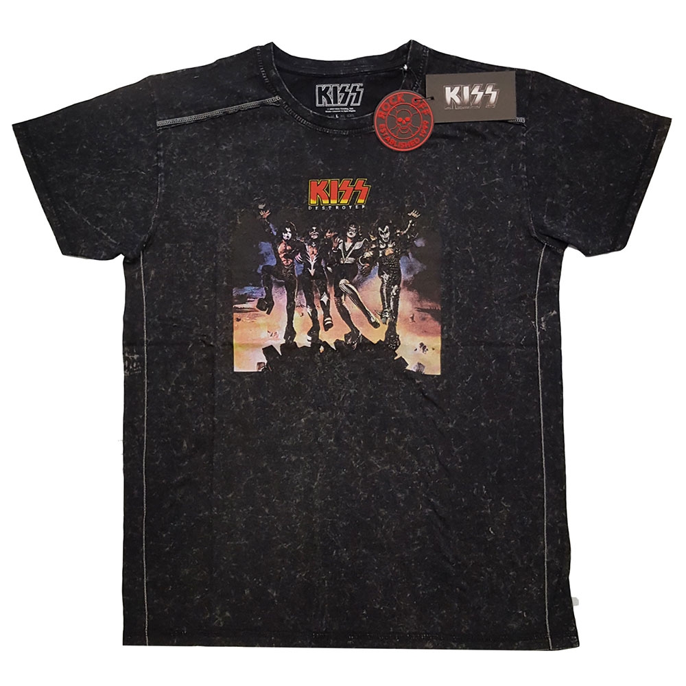 KISS Unisex Snow Wash T-Shirt: Destroyer (Small)