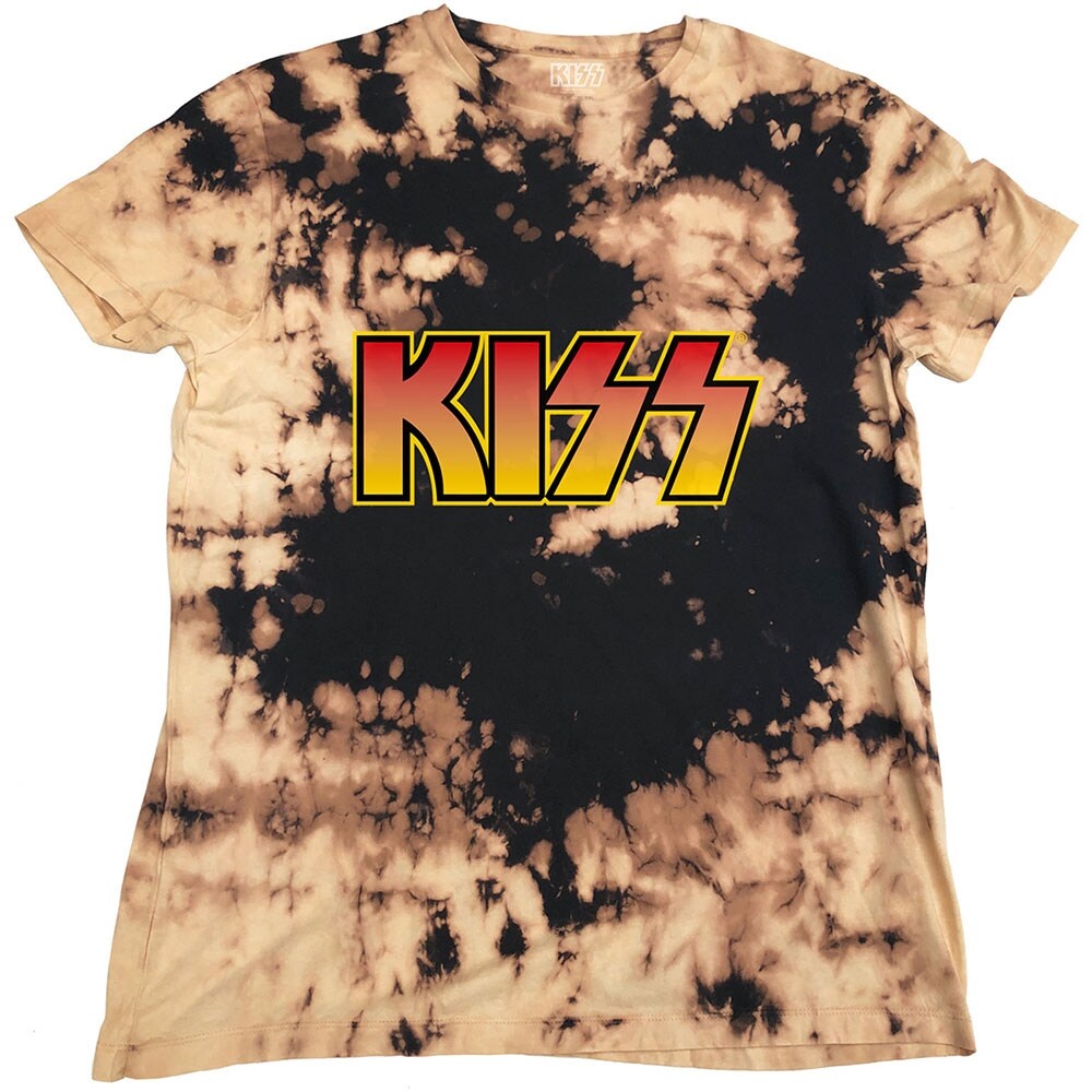 KISS Unisex T-Shirt: Classic Logo (Dip-Dye) (Small)