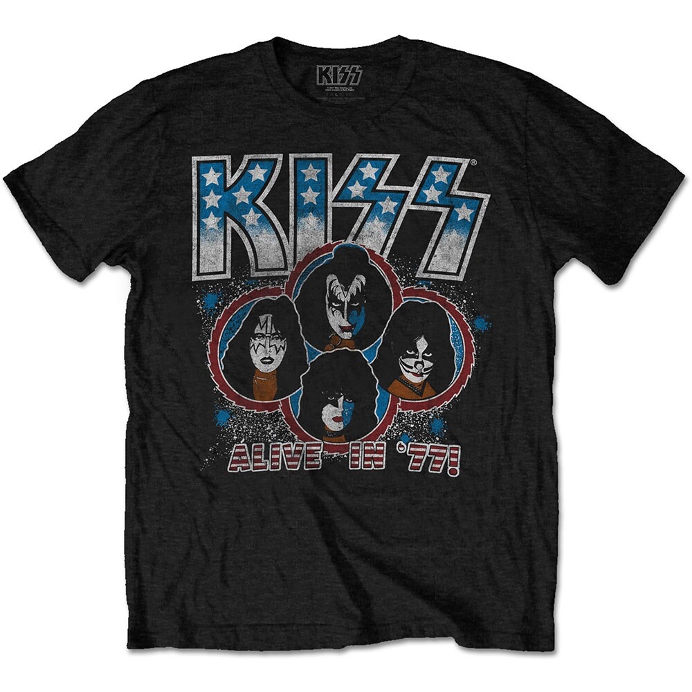 KISS Unisex T-Shirt: Alive In '77 (XX-Large)