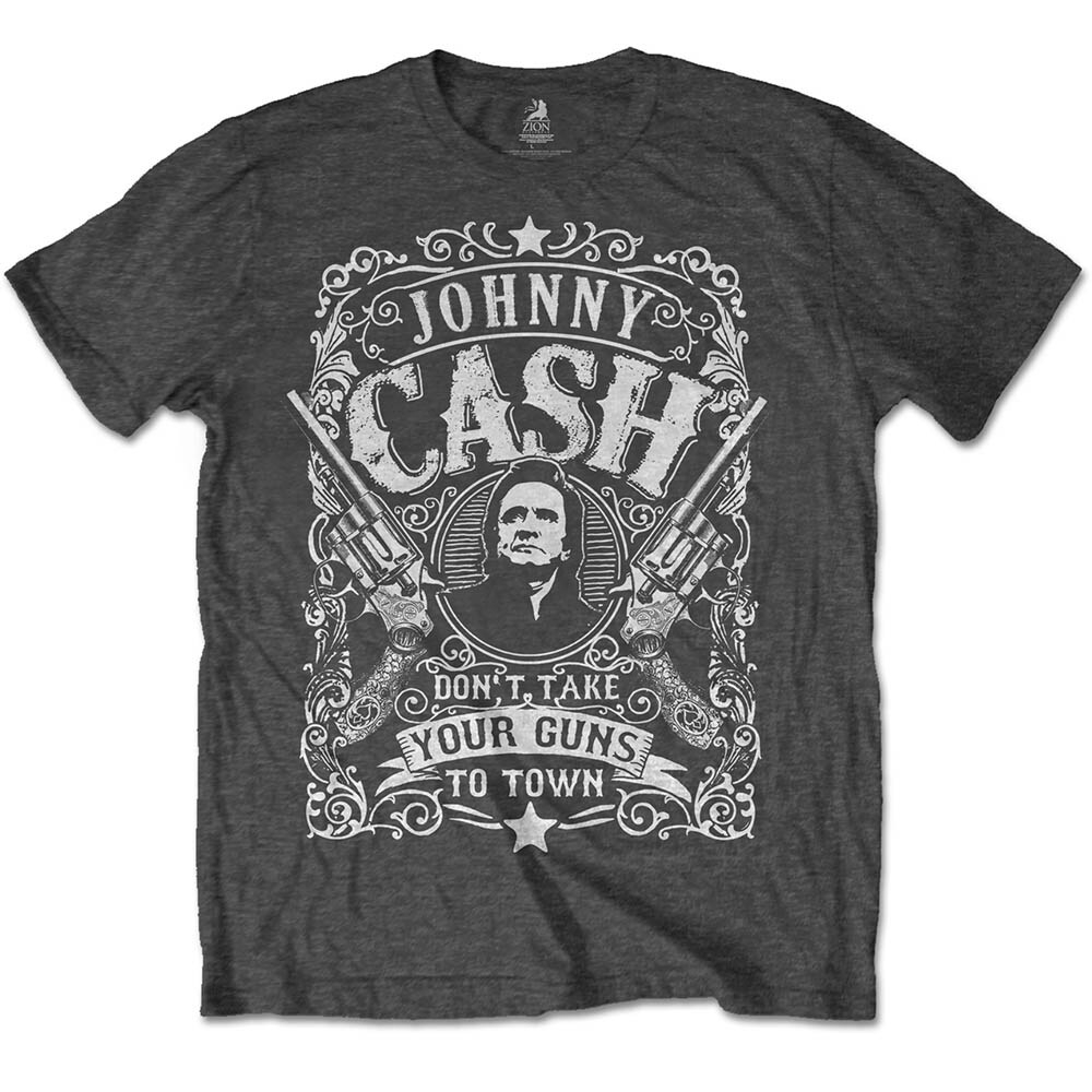 Johnny Cash Unisex T-Shirt: Don't take your guns to town (XX-Large)
