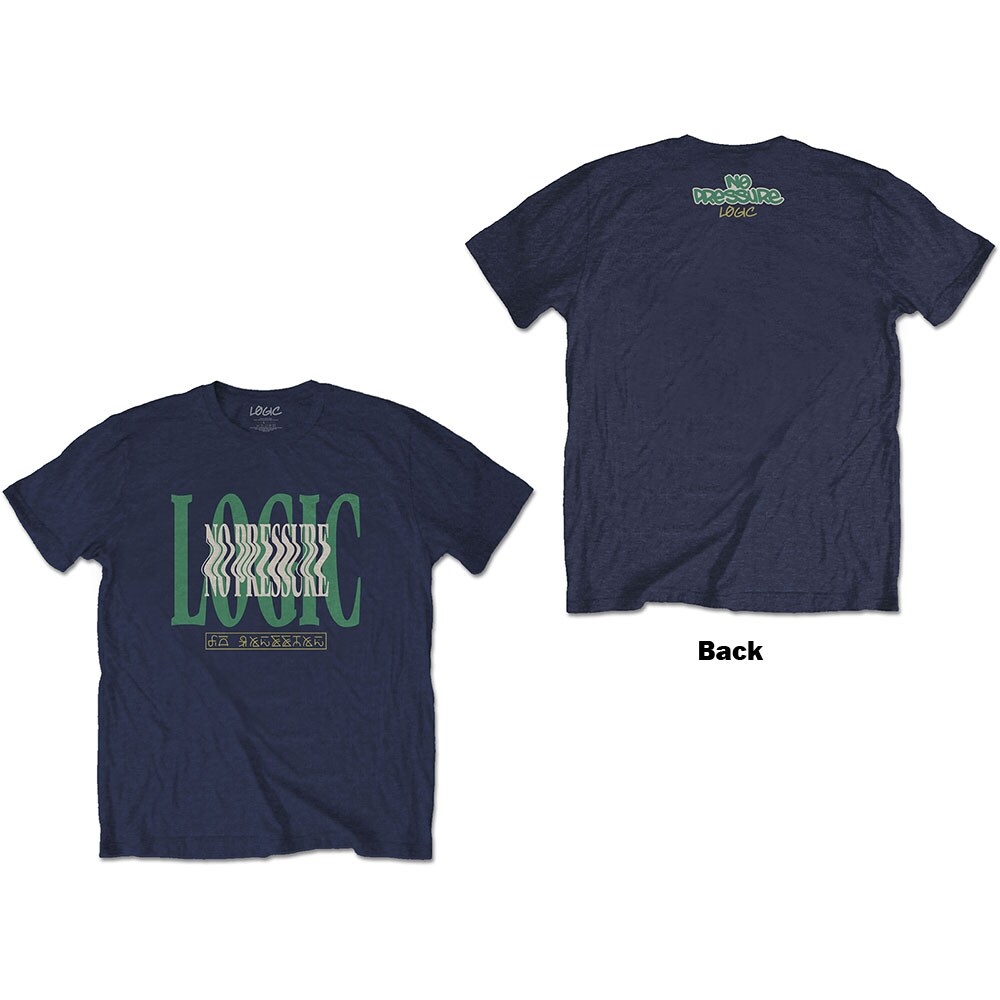 Logic Unisex T-Shirt: Wavy (Back Print) (Large)
