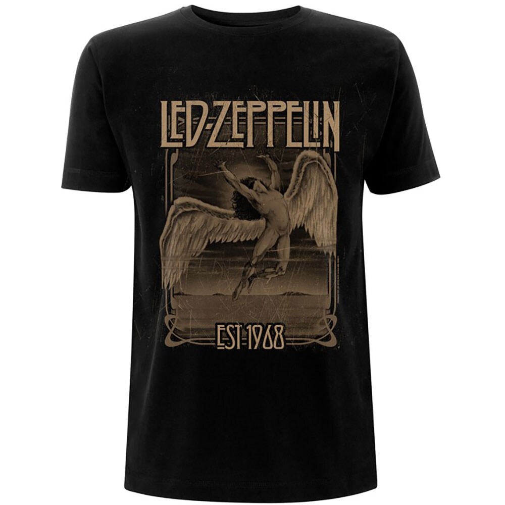 Led Zeppelin Unisex T-Shirt: Faded Falling (Small)