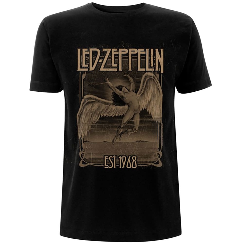 Led Zeppelin Unisex T-Shirt: Faded Falling (Medium)