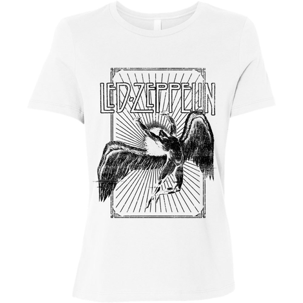 Led Zeppelin Ladies T-Shirt: Icarus Burst (Large)