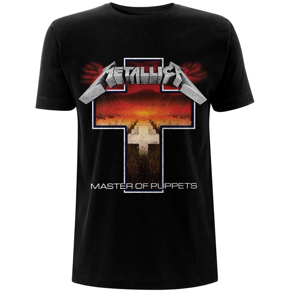 Metallica Unisex T-Shirt: Master of Puppets Cross (Small)
