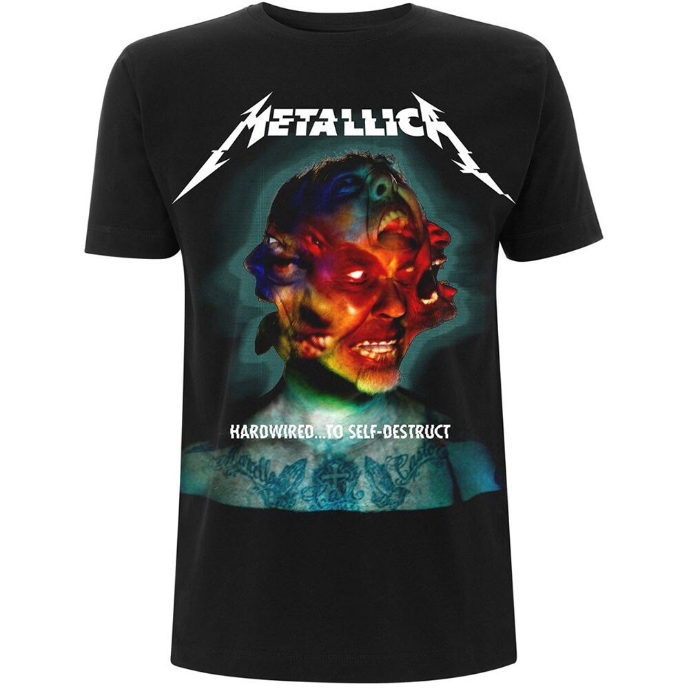 Metallica Unisex T-Shirt: Hardwired Album Cover (Large)
