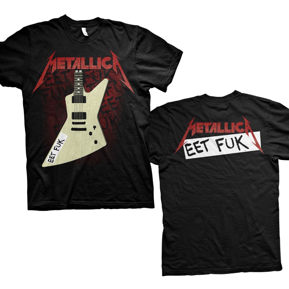 Metallica Unisex T-Shirt: Eet Fuk (Back Print) (Medium)