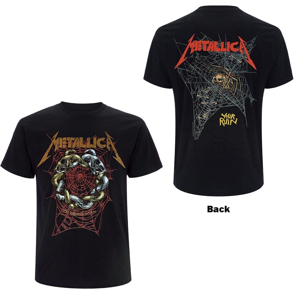 Metallica Unisex T-Shirt: Ruin/Struggle (Back Print) (Large)