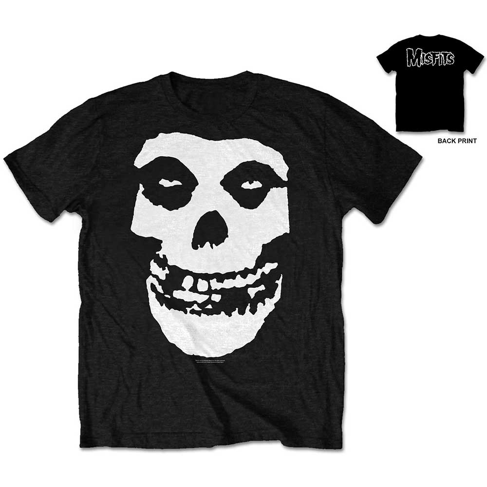 Misfits Unisex T-Shirt: Classic Fiend Skull (Back Print) (X-Large)