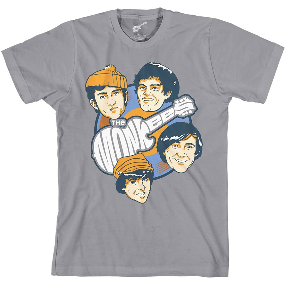 The Monkees Unisex T-Shirt: Vinyl Heads (Large)