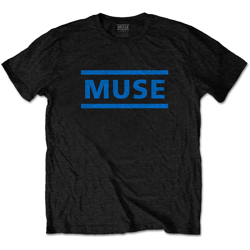 Muse Unisex T-Shirt: Dark Blue Logo (Small)