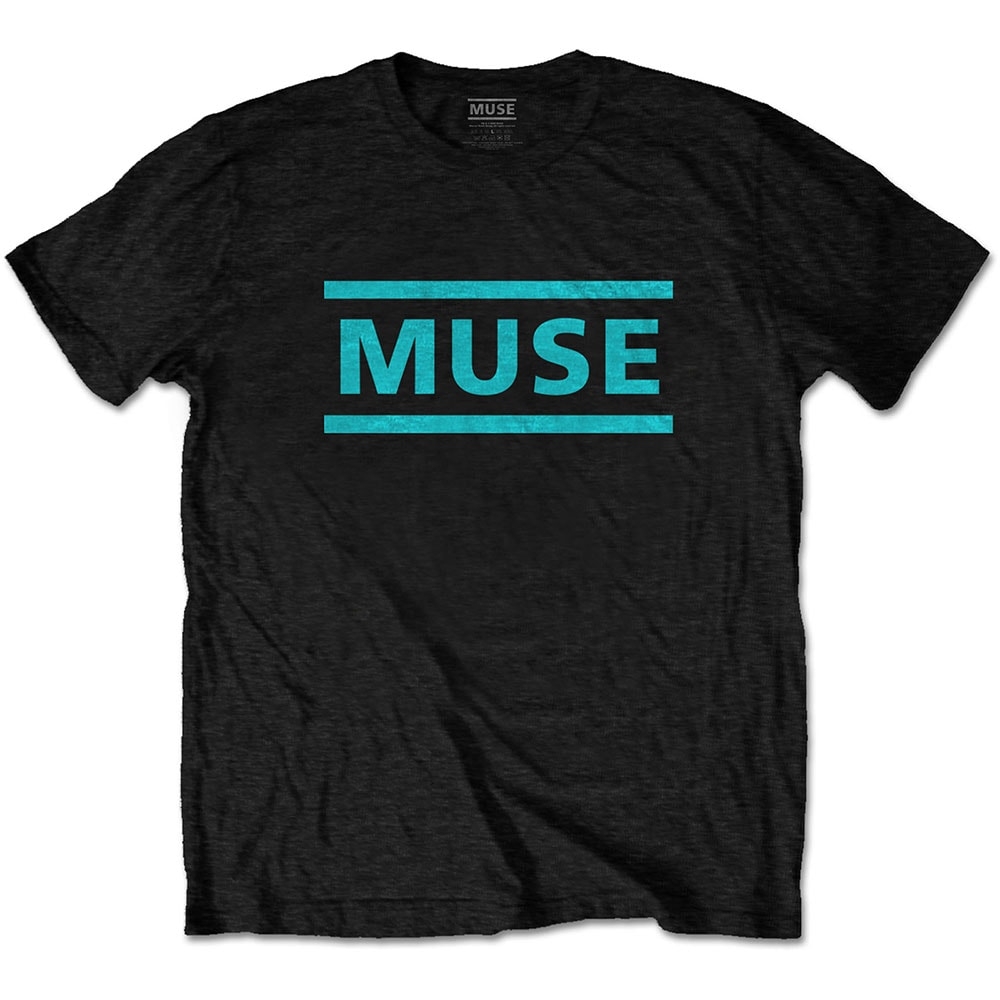 Muse Unisex T-Shirt: Light Blue Logo (X-Large)