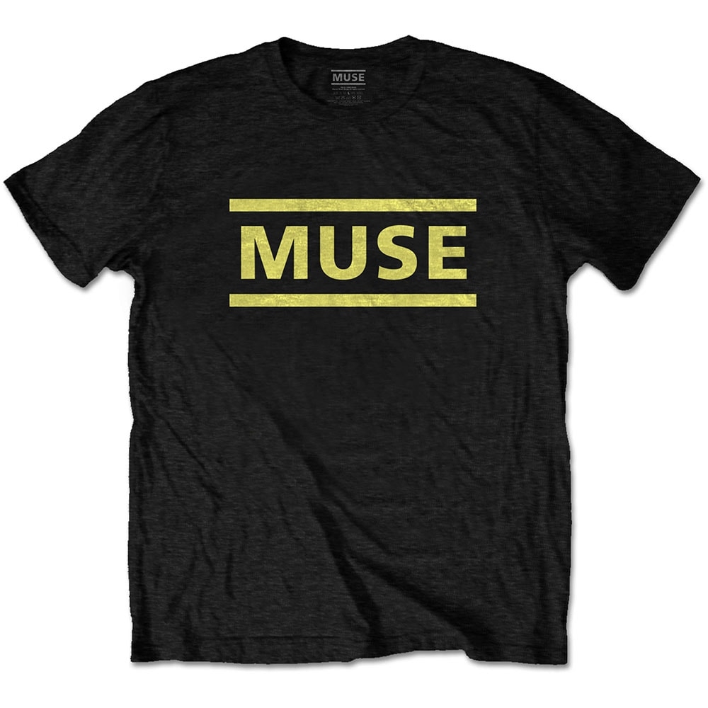 Muse Unisex T-Shirt: Yellow Logo (Medium)