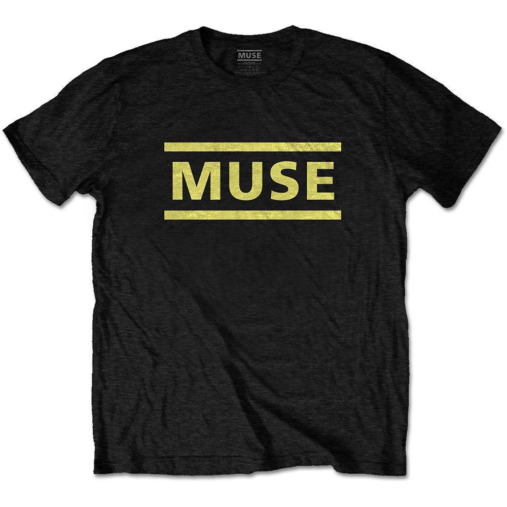 Muse Unisex T-Shirt: Yellow Logo (Small)