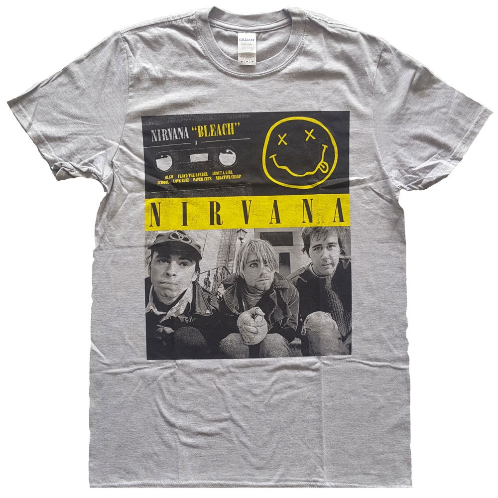 Nirvana Unisex T-Shirt: Bleach Cassettes (XX-Large)