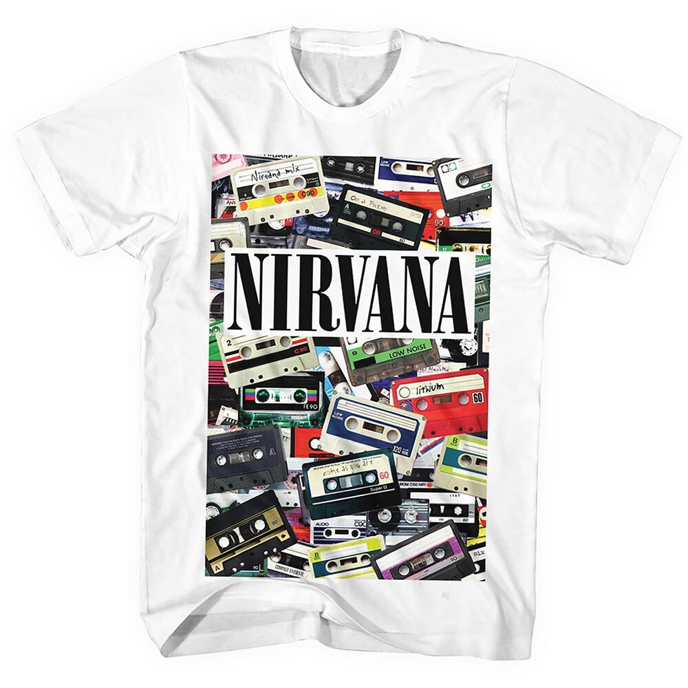 Nirvana Unisex T-Shirt: Cassettes (Large)