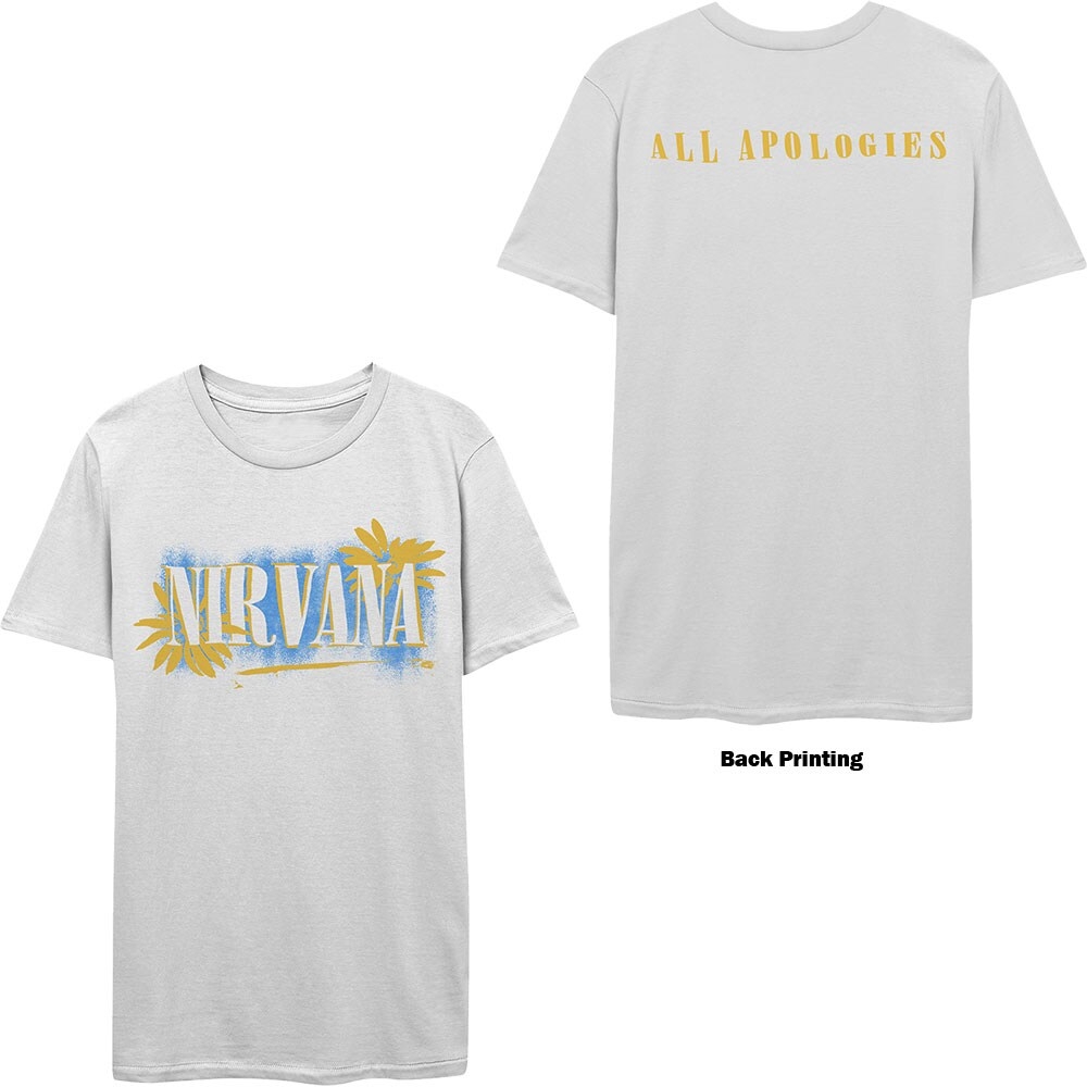 Nirvana Unisex T-Shirt: All Apologies (Back Print) (Medium)
