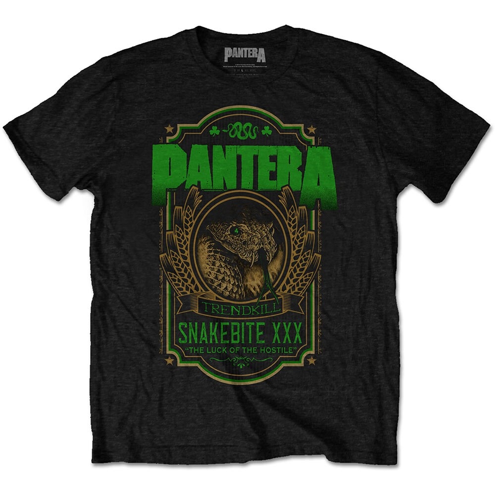 Pantera Unisex T-Shirt: Snakebite XXX Label (Medium)