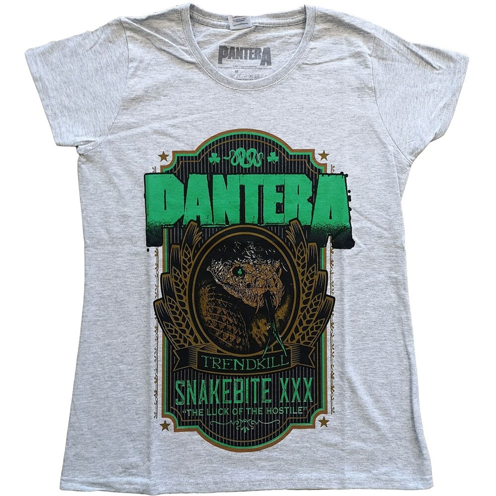 Pantera Ladies T-Shirt: Snakebite XXX Label (Medium)