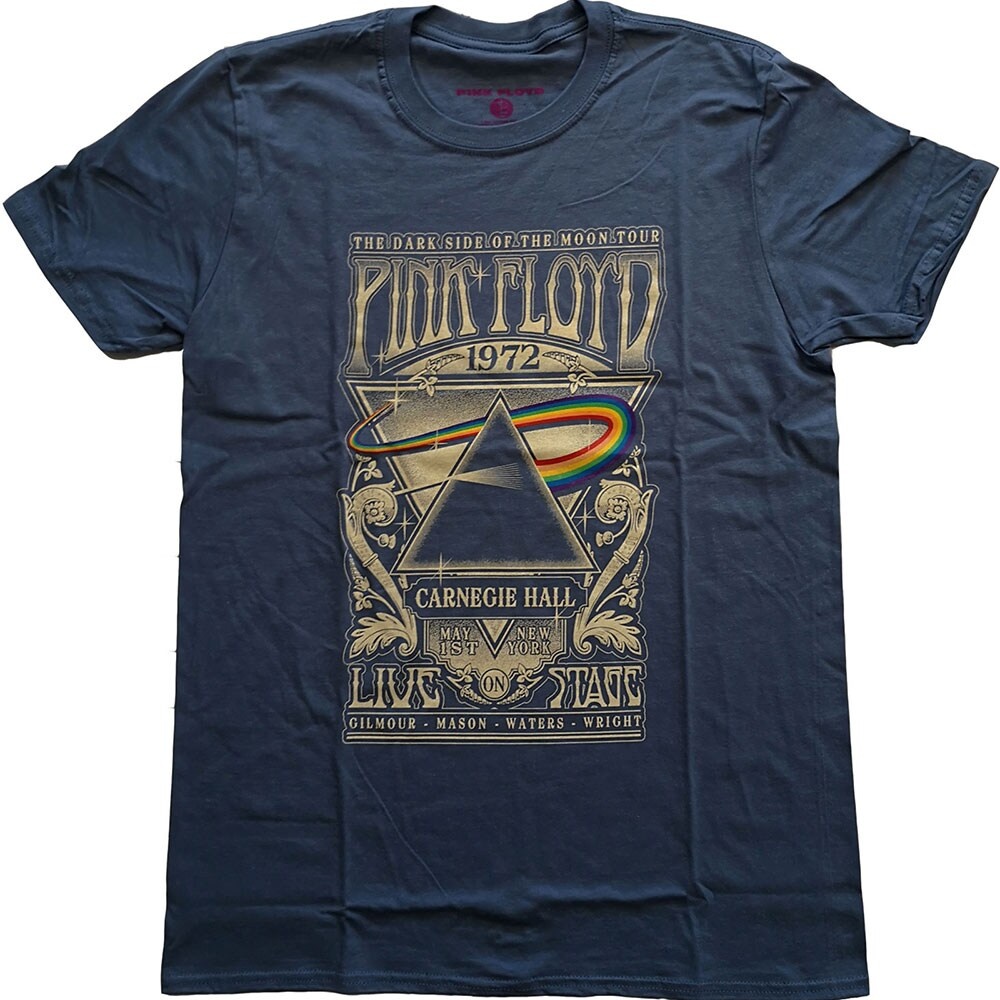 Pink Floyd Ladies T-Shirt: Carnegie Hall Poster (X-Large)