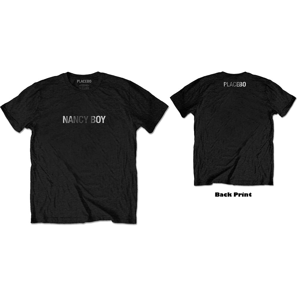 Placebo Unisex T-Shirt: Nancy Boy (Back Print) (X-Large)