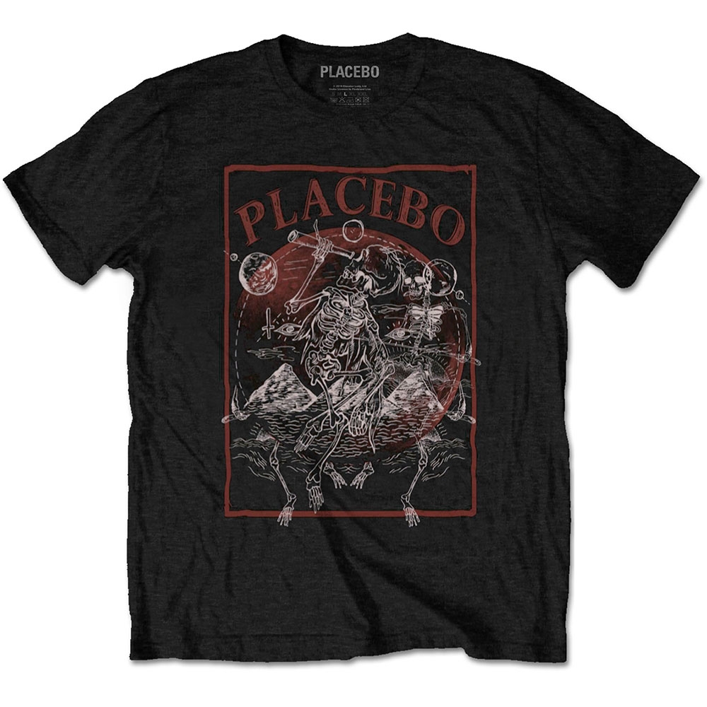 Placebo Unisex T-Shirt: Astro Skeletons (Small)